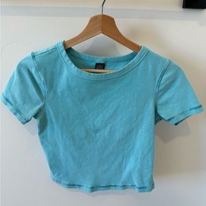Blue crop tee